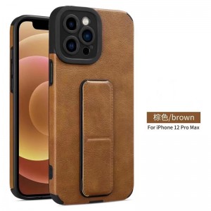 Convient pour Apple iPhone12pro Max Case, support de téléphone mobile Case en cuir iPhone13pro Case de protection en cuir